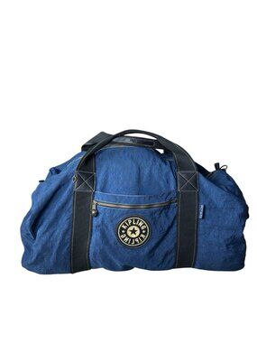 Vintage! KIPLING Weekender DUFFLE Travel Bag XL Large Blue EUC **CLEAN**